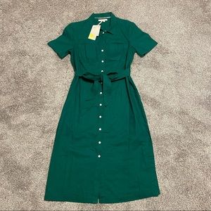 NWT Boden Tie Waist Shirt Dress